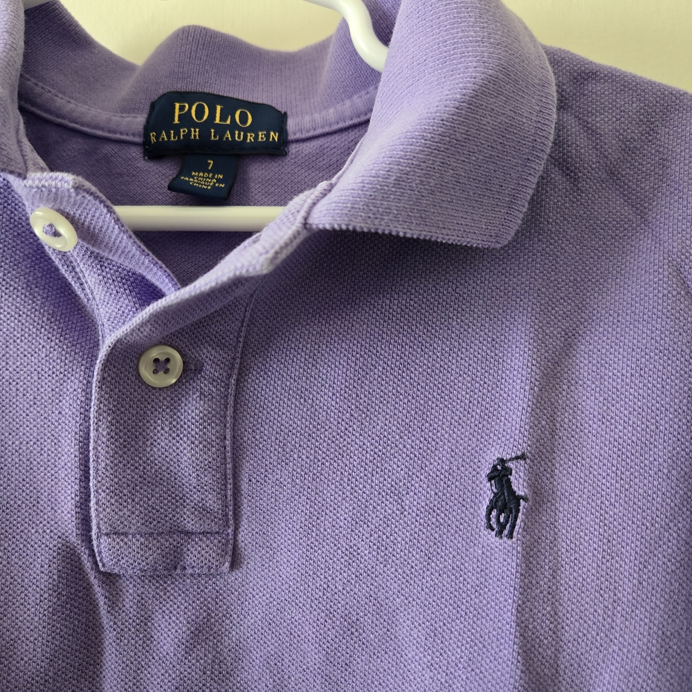💜 Kids Ralph Lauren purple Polo Shirt – Classic & Stylish! 🐎